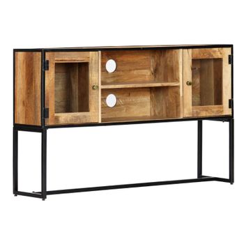 Mueble Para La Tv De Madera Maciza Reciclada 120x30x75 Cm Marrón