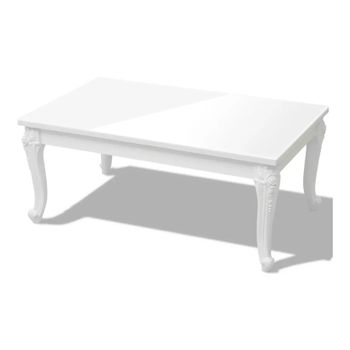 Mesa De Centro 100 X 60 X 42 Blanco Brillante