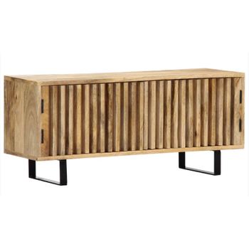 Mueble Para La Tv Madera Maciza De Mango 90x30x40 Cm Marrón