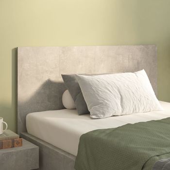 Cabecero De Cama Madera Contrachapada Gris 120x1,5x80 Cm