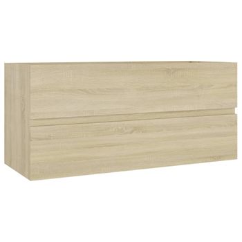 Mueble Lavabo Madera Contrachapada Roble Sonoma 100x38,5x45 Cm Marrón