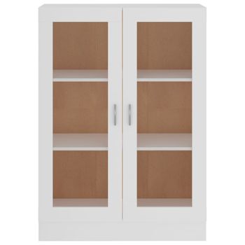 Vitrina De Madera Contrachapada Blanco 82,5x30,5x115 Cm