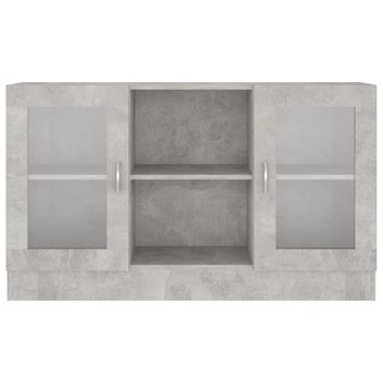 Vitrina De Madera De Ingeniería Gris 120x30,5x70 Cm