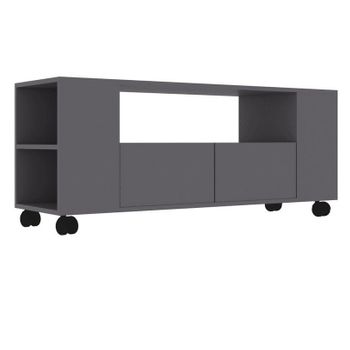 Mueble Para Tv Madera Contrachapada Gris 120x35x48 Cm