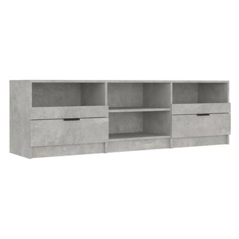 Mueble De Tv Madera Contrachapada Gris Hormigón 150x33,5x45 Cm