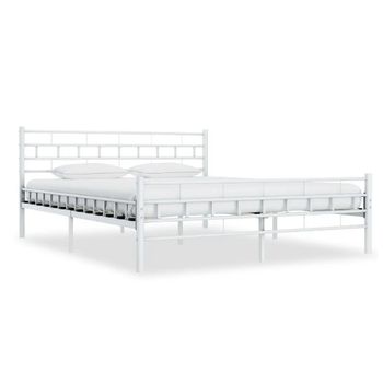 Estructura De Cama De Metal Blanca 160x200 Cm