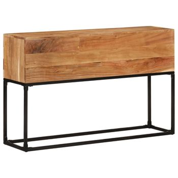 Mesa Consola De Madera Maciza De Acacia 120x30x75 Cm Marrón