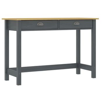 Mesa Consola Hill Con 2 Cajones Madera Pino 110x45x74 Cm Gris