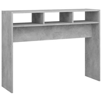 Mesa Consola Madera De Ingeniería Gris Hormigón 105x30x80 Cm