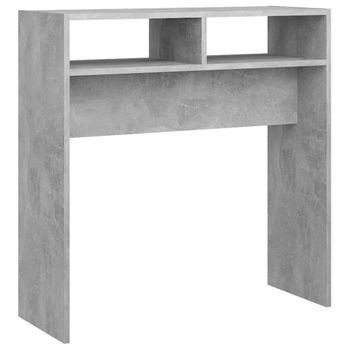 Mesa Consola Madera De Ingeniería Gris Hormigón 78x30x80 Cm