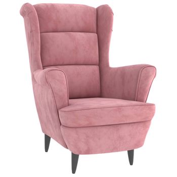 Sillón De Terciopelo Rosa