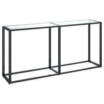 Mesa Consola Vidrio Templado Transparente 160x35x75,5 Cm