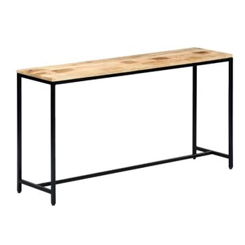 Mesa Consola De Madera Maciza De Mango En Bruto 140x35x76 Cm Marrón