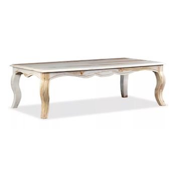 Mesa De Centro De Madera Maciza De Sheesham 110x60x35 Cm Marrón