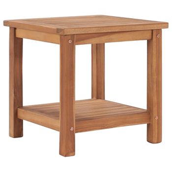 Mesa De Centro De Madera Maciza De Teca 45x45x45 Cm Marrón