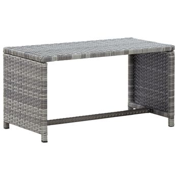 Mesa De Centro De Ratán Sintético Gris 70x40x38 Cm Antracita