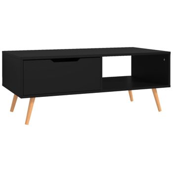 Mueble De Tv Madera De Ingeniería Negro 100x49,5x43 Cm