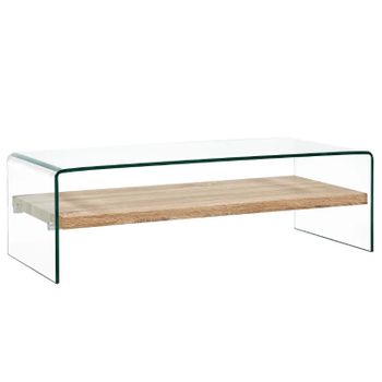 Mesa De Centro De Vidrio Templado Transparente 98x45x31 Cm