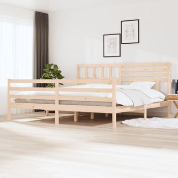 Estructura De Cama Madera Maciza Super King 6ft 180x200 Cm