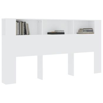 Mueble Cabecero Blanco 200x18,5x104,5 Cm