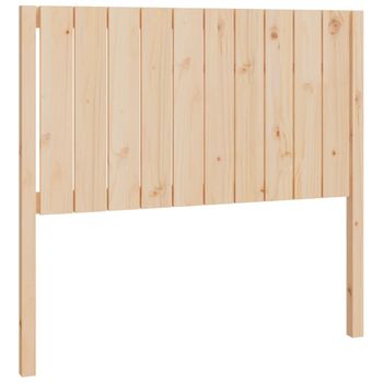 Cabecero De Cama Madera Maciza De Pino 105,5x4x100 Cm Marrón