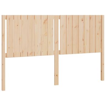 Cabecero De Cama Madera Maciza De Pino 155,5x4x100 Cm Marrón