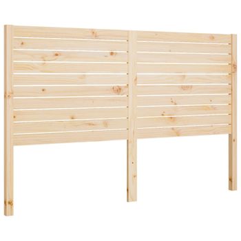 Cabecero De Cama Madera Maciza De Pino 156x4x100 Cm Marrón