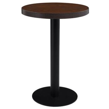 Mesa De Bistró Mdf Marrón Oscuro 60 Cm