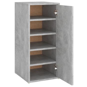 Mueble Zapatero Madera De Ingeniería Gris Hormigón 32x35x70 Cm