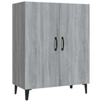 Aparador De Madera Contrachapada Gris Sonoma 70x34x90 Cm