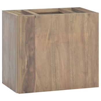 Armario De Baño De Pared Madera Maciza De Teca 45x30x40 Cm Marrón