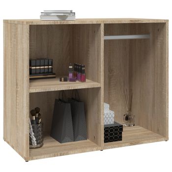 Mueble Vestidor Madera Contrachapada Roble Sonoma 80x40x65 Cm Marrón