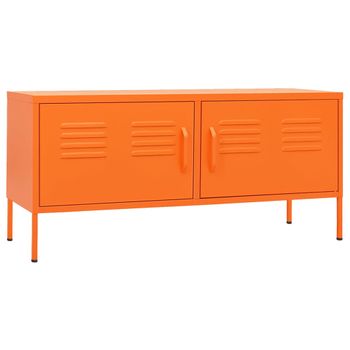 Mueble Para Tv De Acero Naranja 105x35x50 Cm