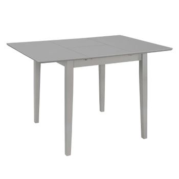 Mesa De Comedor Extensible Gris (80-120)x80x74 Cm Mdf