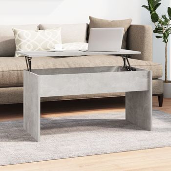 Mesa De Centro Contrachapada Gris Hormigón 102x50,5x52,5 Cm