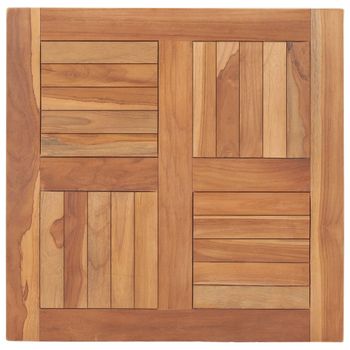 Superficie De Mesa De Madera Maciza De Teca 60x60x2,5 Cm Marrón