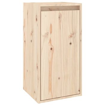 Armario De Pared De Madera Maciza De Pino 30x30x60 Cm Marrón