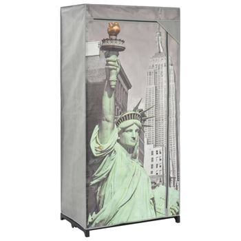 Armario De Tela New York 75x45x160 Cm Gris