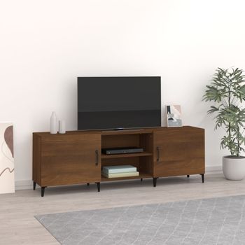 Mueble De Tv Madera De Ingeniería Roble Marrón 150x30x50 Cm