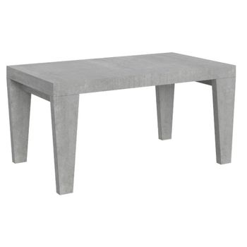 Mesa Extensible Gris Ceniza 6 A 20 Personas L 160 A 420 Cm Kristo-base Y Soporte Con Ruedas