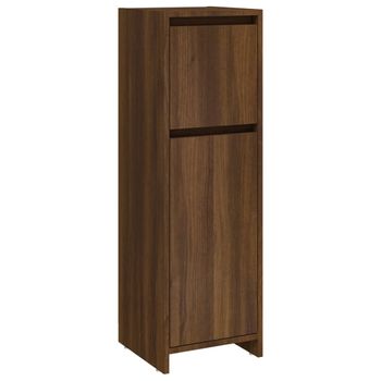 Armario De Baño Madera Contrachapada Roble Marrón 30x30x95 Cm