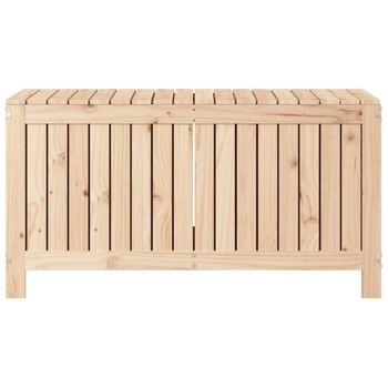 Caja De Almacenaje Jardín Madera Maciza De Pino 115x49x60 Cm Marrón