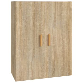 Armario Colgante De Pared Roble Sonoma 69,5x34x90 Cm Marrón