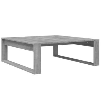 Mesa De Centro Madera Contrachapada Gris Sonoma 100x100x35 Cm