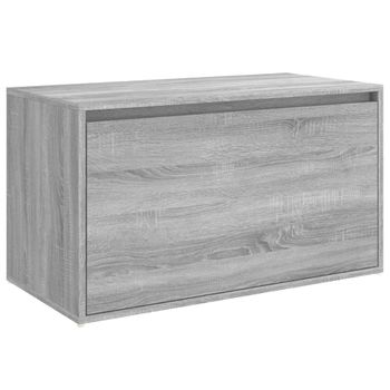 Banco Pasillo Madera Contrachapada Gris Sonoma 80x40x45 Cm