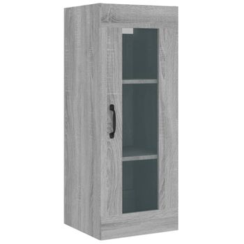 Armario De Pared Colgante Gris Sonoma 34,5x34x90 Cm