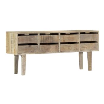 Aparador De Madera Maciza De Mango 140x30x60 Cm Marrón