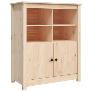 Aparador De Madera Maciza De Pino 83x41,5x100 Cm Marrón