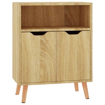 Aparador De Madera De Ingeniería Roble Sonoma 60x30x72 Cm Marrón