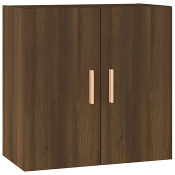 Armario De Pared Madera Contrachapada Marrón Roble 60x30x60 Cm